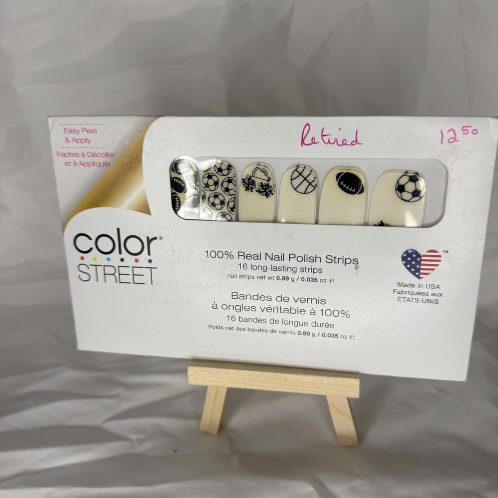 Color Street Dream Team Sports Nail Polish Strips Retired‎ FDL052-A01421 NEW